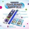 WOWMAZING Giant Bubble Kit: Space - Incl. Wand, 2 Big Bubble Concentrate Pouches and 8 Glow-in-The-Dark Stickers | Outdoor Toy for Kids, Girls | Bubbles Made in The USA - Space Kit view 2
