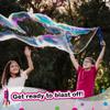 WOWMAZING Giant Bubble Kit: Space - Incl. Wand, 2 Big Bubble Concentrate Pouches and 8 Glow-in-The-Dark Stickers | Outdoor Toy for Kids, Girls | Bubbles Made in The USA - Space Kit view 4
