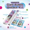 WOWMAZING Giant Bubble Kit: Unicorn - Incl. Wand, 2 Big Bubble Concentrate Pouches and 8 Sun-Activated Magical Stickers | Outdoor Toy for Kids, Girls | Bubbles Made in The USA - Unicorn Kit view 2
