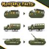 Diecast Military Vehicles Army Toy Mini Pocket Size Play Models Truck Tanks Helicopter for Kids Boys Age 3 4 5,Pack of 6 view 3
