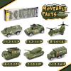 Diecast Military Vehicles Army Toy Mini Pocket Size Play Models Truck Tanks Helicopter for Kids Boys Age 3 4 5,Pack of 6 view 4
