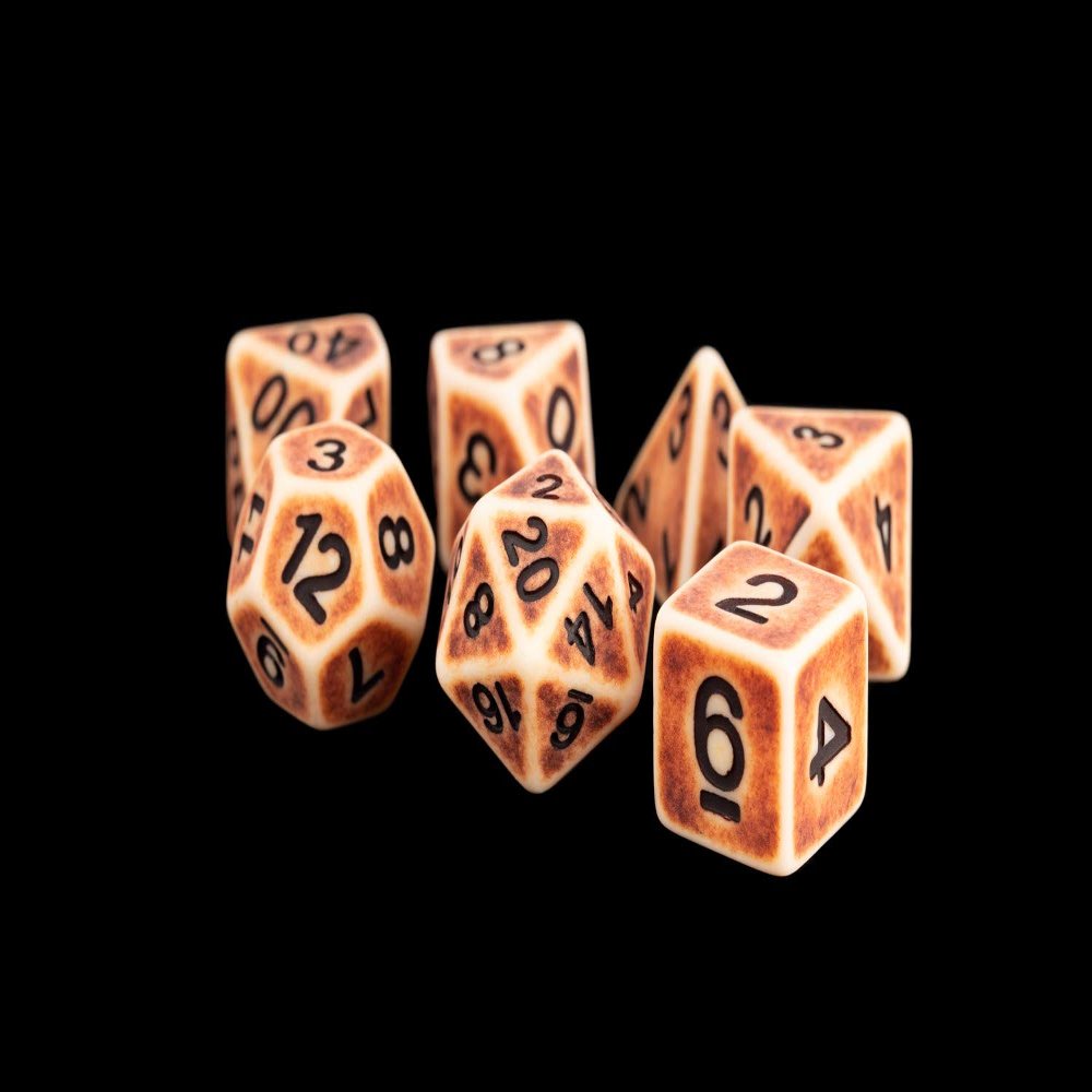 Metallic Dice Games 7-Set: 16mm: Ancient CPbk