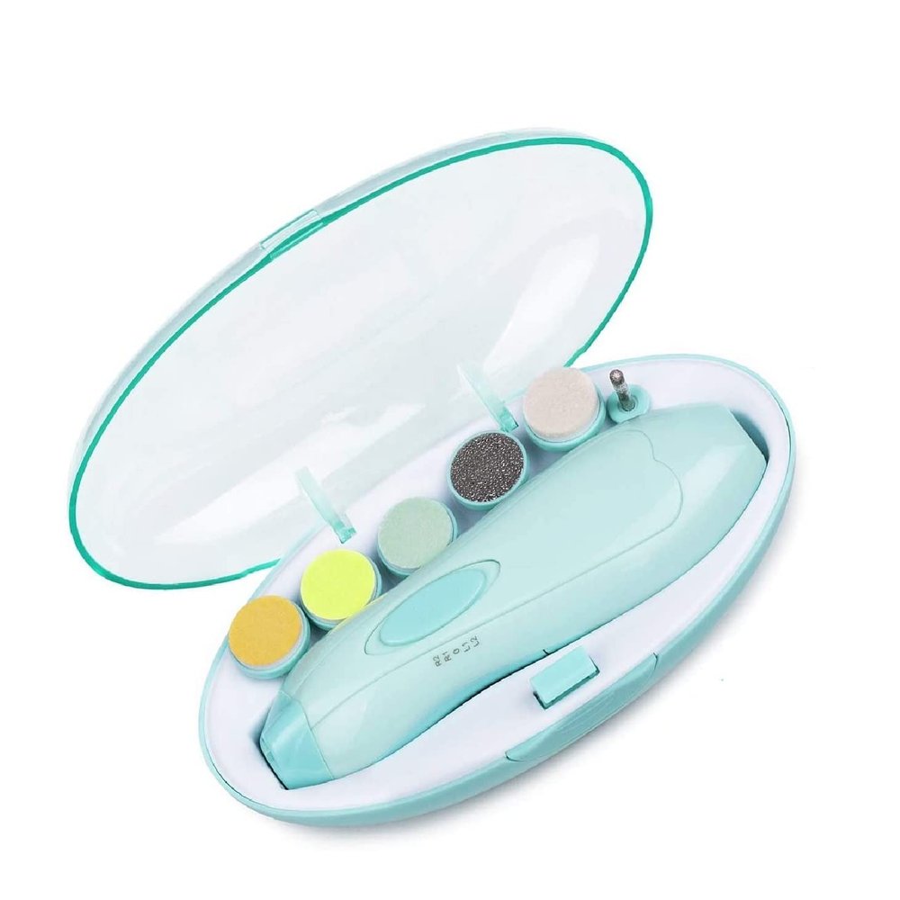 Baby Nail Trimmer, Safe Electric Nail Clippers Kit with Light for Newborn Infant Toddler Kids Toes and Fingernails - AA Battery Operated (Not Included)