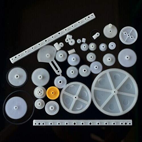 34 Kinds of Rack and Pinion Gear Bag Toy Model Pulley Plastic Worm Gear Reducer