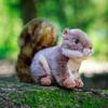 Animigos World of Nature Squirrel Soft Toy Grey view 3