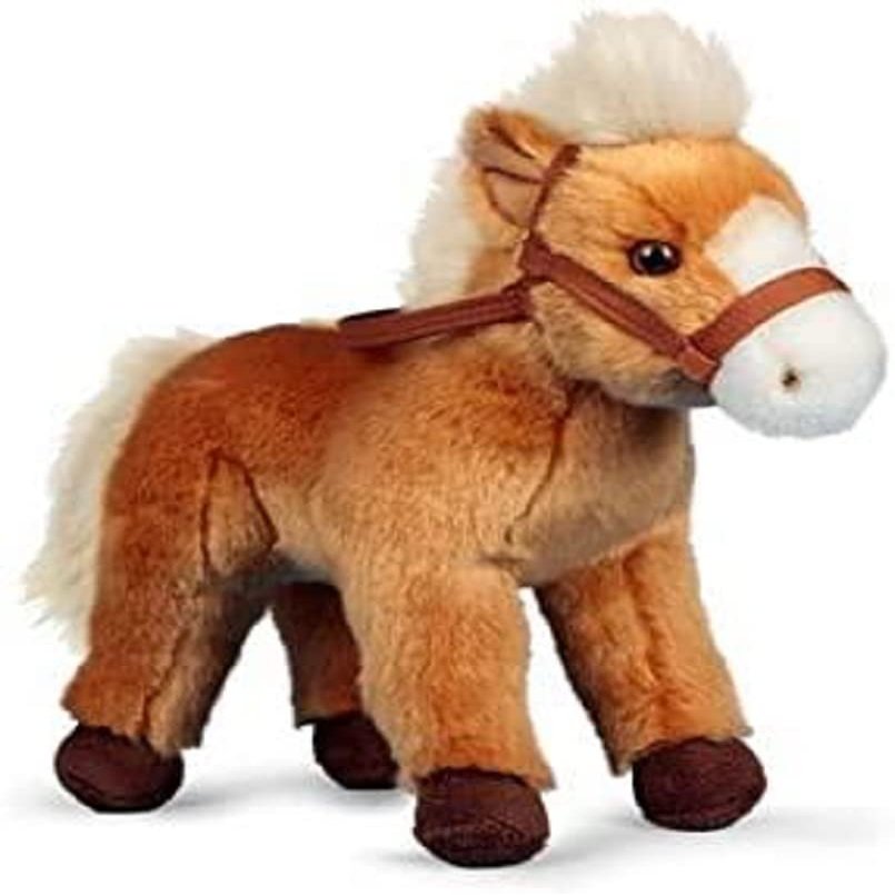 Animigos World of Nature 24cm Plush Horse with Bridle Soft Toy Mixed 37253