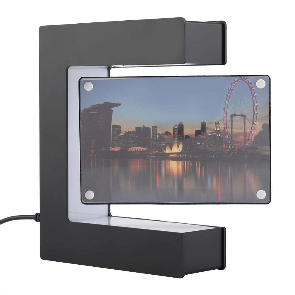 Antilog Levitation, LED Magnetic Levitation Photo Frame Home Office Wedding Decoration(US)