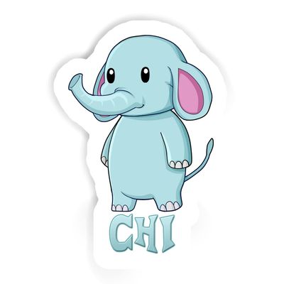 Chi Elephant Sticker (Large, 14x9.8 inch)