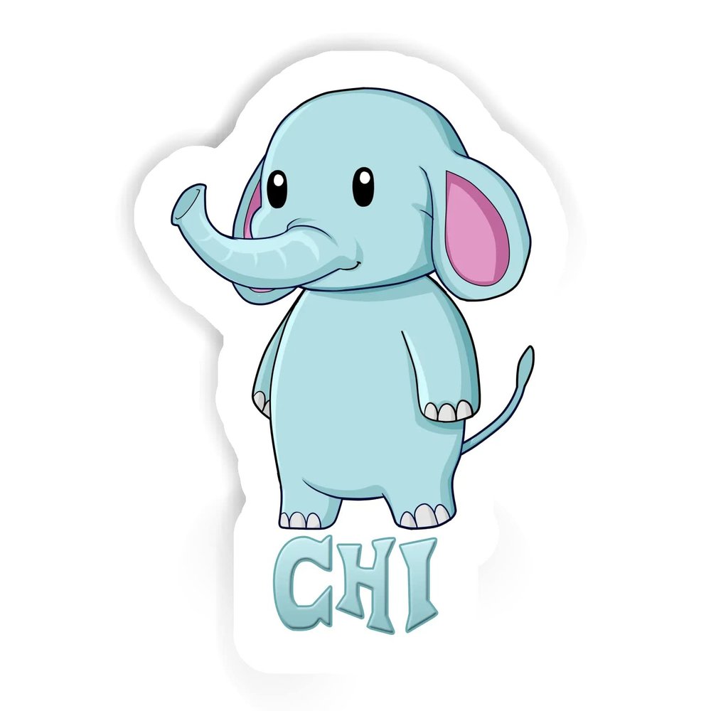 Chi Elephant Sticker (Large, 14x9.8 inch)