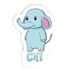 Chi Elephant Sticker (Large, 14x9.8 inch) view 1
