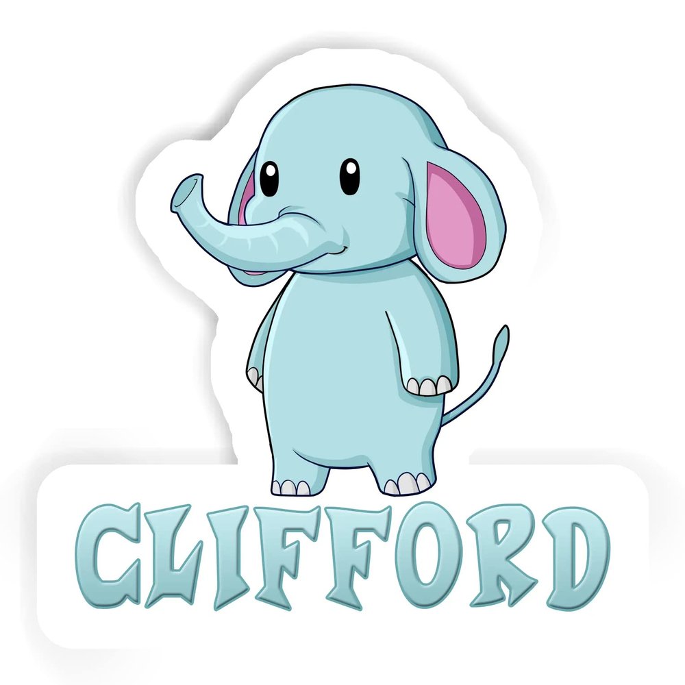 Clifford Elephant Sticker (Large, 14x9.8 inch)