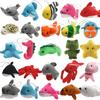 25 Pack Mini Ocean Animal Plush Toys,Sea Creatures Stuffed Toy for Kid Party Favor,Small Keychain Decoration for Christmas Tree,Goody Bag Fillers,Stocking Stuffers,Easter Eggs Fillers,Dog Cat view 1