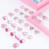 ONEST 100 Pieces Cute Rings Jewelry Rings Pretend Play Ring and Dress up Ring Gift view 3