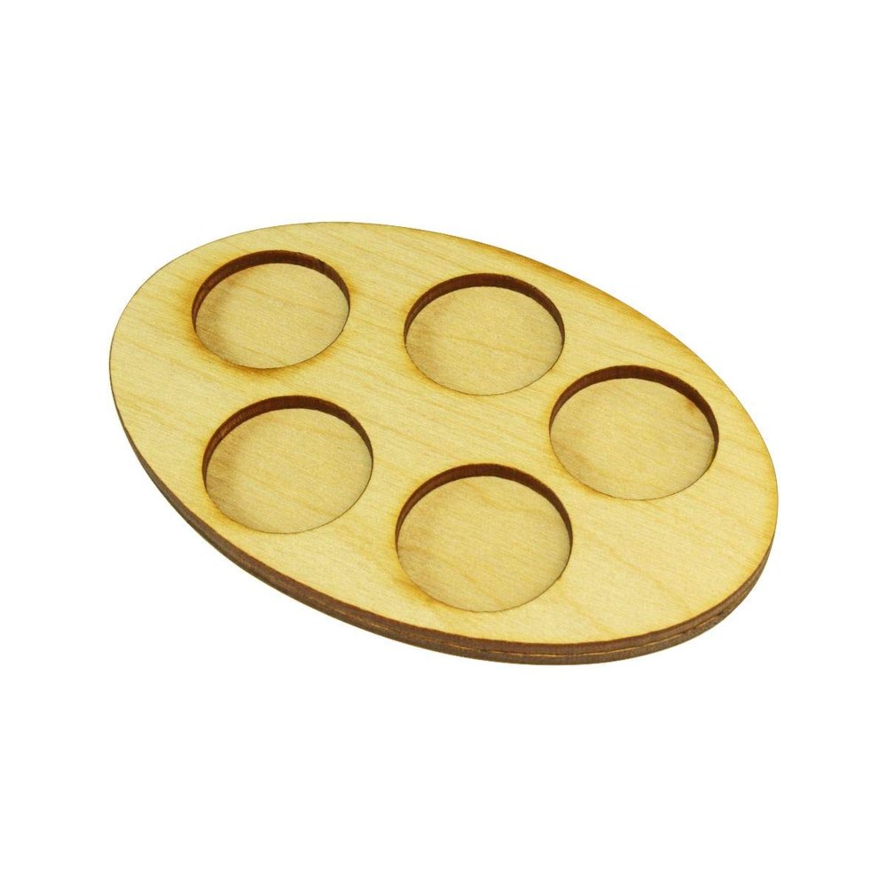 LITKO 5-Figure 72x110mm Oval Squad Tray for 25mm Circle Bases Compatible with Warhammer