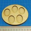 LITKO 5-Figure 72x110mm Oval Squad Tray for 25mm Circle Bases Compatible with Warhammer view 3