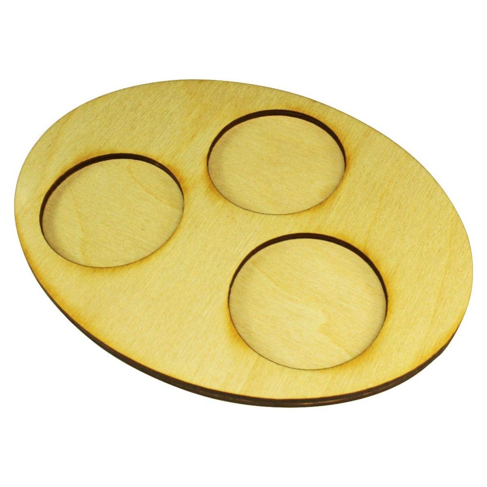 LITKO 3-Figure 126x167mm Oval Squad Tray for 50mm Circle Bases Compatible with Warhammer