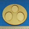 LITKO 3-Figure 126x167mm Oval Squad Tray for 50mm Circle Bases Compatible with Warhammer view 2