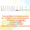 Craft Ninja Warrior Obstacle Course Accessories Kids Outdoor Play - 7pc Rings, 2pc Swing Trapeze Wheels & 2pc Monkey Bars view 2