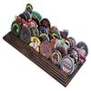 Flags connections 5 Row Challenge Coin Holder - Military Coin Display Stand - Amazing Military Challenge Coin Holder - Holds 30-36 Coins 5 Rows Made in The USA! (Solid Walnut) view 1