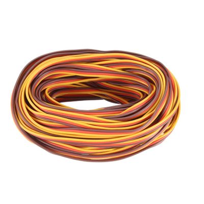 uxcell 41FT/12.5Meters 28AWG Servo Wire 3Pin Line RC Servo Model Extension Cable 30 Core Brown/Red/Orange