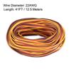 uxcell 41FT/12.5Meters 28AWG Servo Wire 3Pin Line RC Servo Model Extension Cable 30 Core Brown/Red/Orange view 2