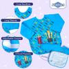 Abstract Kids Painting Apron - Toddler Art Smock - Waterproof Long Sleeve with 2 Pockets - Smocks for Kids for Painting and Eating (6 Months - 10 Years) view 3