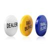 GSE Games & Sports Expert Small Blind, Big Blind, Dealer Button - Set of 3 Casino Texas Holdem Poker Button for Gambling Card Games, Poker Nights, Tournaments view 1
