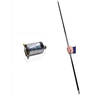 blue-ther 43.30"/110cm Metal Appearing Cane with Free Gloves Pocket Staff Magic Wand Stage Close-up Magic Tricks Illusions (Black)