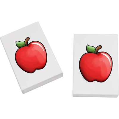 Azeeda 2 x 45mm 'Red Apple' Erasers/Rubbers (ER00022139)