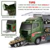 26 Pcs Military Truck with Soldier Men Set(2 in 1), Mini Die-cast Battle Car in Carrier Truck, Army Toy Double Side Transport Vehicle for Kid Child Girl Boy Play Birthday Party Favors view 3