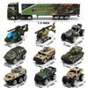 26 Pcs Military Truck with Soldier Men Set(2 in 1), Mini Die-cast Battle Car in Carrier Truck, Army Toy Double Side Transport Vehicle for Kid Child Girl Boy Play Birthday Party Favors view 4