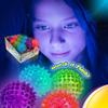 JA-RU Light Up Spiky Balls for Kids (12 Pack)  Light Up Bouncy Balls, Spiky Fidget Toys, Sensory Bin Filler, Stress Relief Toy, Bulk Party Favors  695-12p view 4