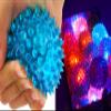 JA-RU Light Up Rubber Spike Balls (Pack of 4 with Flashing Lights) | Great Fidget Toy for Kids | Bulk Bouncing Sensory Balls | Plus 1 Bouncy Ball. #695-4p view 2