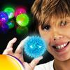 JA-RU Light Up Rubber Spike Balls (Pack of 4 with Flashing Lights) | Great Fidget Toy for Kids | Bulk Bouncing Sensory Balls | Plus 1 Bouncy Ball. #695-4p view 4