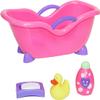 JC Toys Deluxe Doll Accessory Bundle | High Chair, Crib, Bath and Extra Accessories for Dolls up to 11" | Fits 11" La Baby & Other Similar Sized Dolls, Pink (81453) view 3