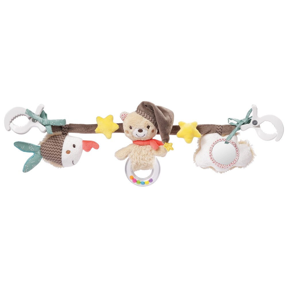 FEHN 060492 Kinderwagenkette Bruno / Mobile-Kette mit niedlichen Anhnger-Figuren zum flexiblen Aufhngen an Kinderwagen, Babyschale, Bettchen, Wiege, Spielbogen fr Babys und Kleinkinder