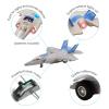 Vokodo Army Air Force Fighter Jet F-22 Toy Military Airplane Friction Powered 1:16 Scale with Fun Lights and Sounds Pretend Play Quality Kids Action Bomber Aircraft Great Gift for Children Boys Girls view 2