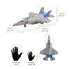 Vokodo Army Air Force Fighter Jet F-22 Toy Military Airplane Friction Powered 1:16 Scale with Fun Lights and Sounds Pretend Play Quality Kids Action Bomber Aircraft Great Gift for Children Boys Girls view 3