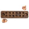 Yellow Mountain Imports Mancala Set with 17.3-Inch Solid Wood Board and Quartz Pebble Playing Pieces view 2