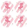 2" Round 80 Pack Pink Girl Dance Label Stickers Ballerina Candy Stickers for Birthday Party Baby Shower Wedding Favors view 1