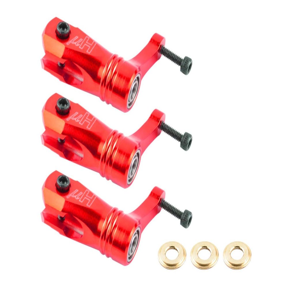 Microheli Aluminum Main Blade Grip W/Thrust Bearing (RED) - Blade 180 CFX Trio