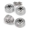 4Pcs Stainless Steel Internal Wheel Weights for 1/10 RC Crawler 2.2" Beadlock Wheels Balance Weights 90048 view 1