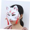 Amosfun Anime Mask Cosplay Kitsune Mask Japanese Half Face Cat Fox for Halloween Party Dress Up Masquerade Cosplay view 3