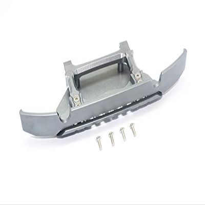 Aluminum Front Bumper + Skid Plate For Traxxas TRX-4 Mercedes-Benz G500 (82096-4) / TRX-6 Mercedes-Benz G63 (88096-4) - 1 Set Gray Silver