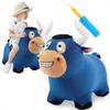 iPlay, iLearn Bouncy Pals Bull Hopping Horse, Plush Inflatable Animal Hopper, Indoor n Outdoor Ride on Jumping Bounce Toys, Birthday Gift for 18 Months 2 3 4 5 Year Old Kids Toddlers Boys Girls view 1