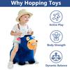 iPlay, iLearn Bouncy Pals Bull Hopping Horse, Plush Inflatable Animal Hopper, Indoor n Outdoor Ride on Jumping Bounce Toys, Birthday Gift for 18 Months 2 3 4 5 Year Old Kids Toddlers Boys Girls view 2