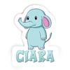Ciara Elephant Sticker (Large, 14x9.8 inch) view 1