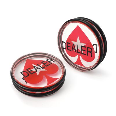 GSE Games & Sports Expert 3" Acrylic Dealer Button, Casino Grade Poker Button for Gambling Card Games, Texas Hold'em, Poker Nights, Tournaments