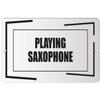 Makoroni - Playing Saxophone Hobby - Street Sign 12"x18" Aluminum, Des i88 view 1