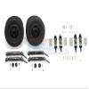 GPM For Traxxas Rustler 4X4 VXL (67076-4) Upgrade Parts Front & Rear Aluminum Shocks + Steel #45 Axles + Spring Steel Hex + Rubber Tires With Plastic Rim (Low Center Of Gravity Set) - 68Pc Set Black view 1